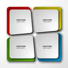 Design shape Origami vector colorfull banner set. Vector Illustration