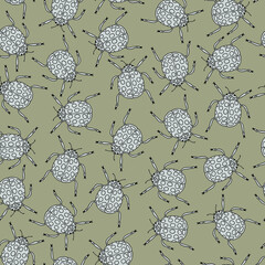 ladybugs seamless pattern. Vector stock illustration eps 10.

