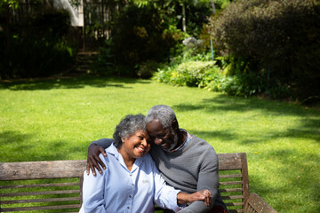 Family spending time together in the garden