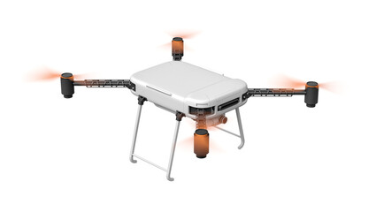 3d rendering of quadcopter isolated on white background