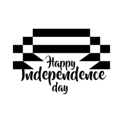 india independence day celebration with flag silhouette style