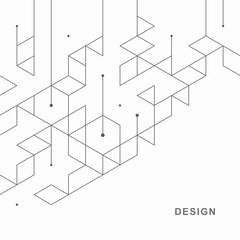 Fototapeta premium Abstract geometric technological background. Vector creative design.