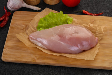 Raw chicken breast
