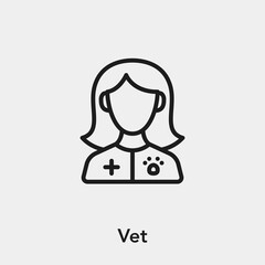 vet icon vector sign symbol