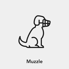 muzzle icon vector sign symbol