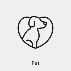 pet icon vector sign symbol