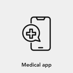 Fototapeta premium medical app icon vector sign symbol