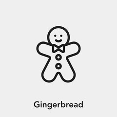 gingerbread icon vector sign symbol