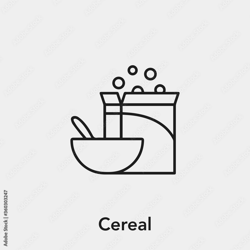 Poster cereal icon vector. linear style sign for mobile concept and web design. cereal symbol illustration.