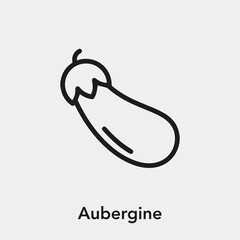 aubergine icon vector sign symbol
