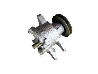 Car vacuum pump on an isolated white background. New spare parts.