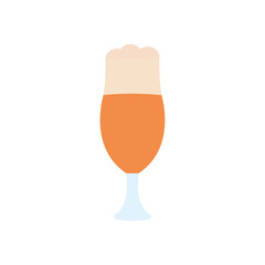 beer glass icon, flat style