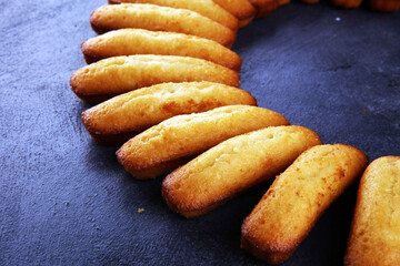 pile of magdalenas, the typical spanish plain muffins