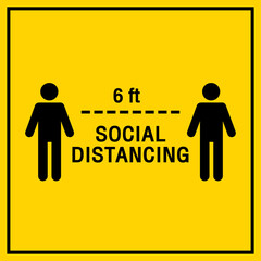Social Distancing Keep Your Distance 6 Feet