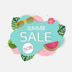 Sale website banner. Sale tag. Design for social media banner, poster, newsletter, brochure, flyer, web sticker.