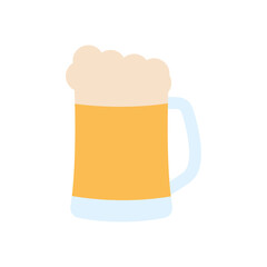 beer mug icon, flat style