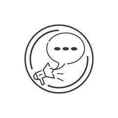 Megaphone vector illustration design template