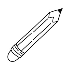 pencil school supply line style icon