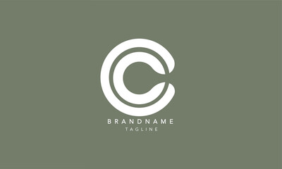 Alphabet letters Initials Monogram logo CC, C and C 