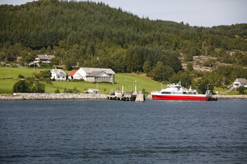 Norwegian coastline city and hamlets
