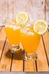 Iced Cold Mimosa Drink in Glass