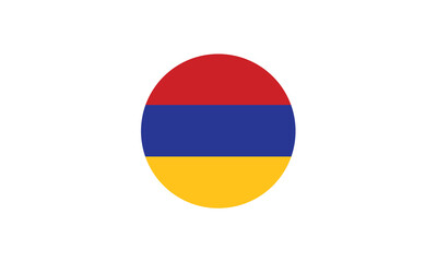 Armenia circle national flag country tricolor vector illustration 