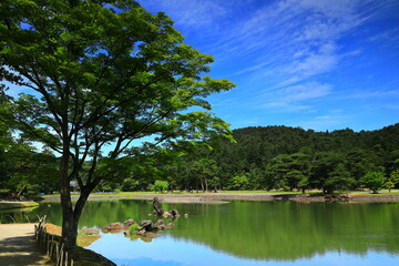 Obraz premium 世界遺産 初夏の毛越寺
