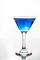 Blue Drink in Martini Glass