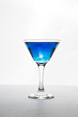 Blue Drink in Martini Glass