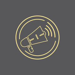 Megaphone vector illustration design template