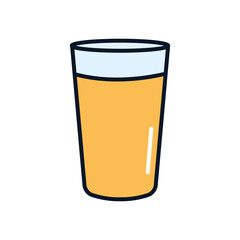 pint beer glass icon, line fill style