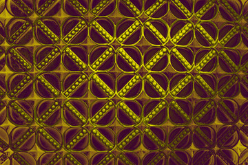 Golden net pattern with furniture brown accent
