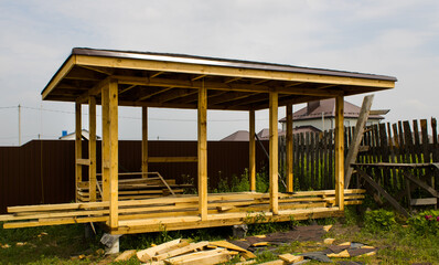 Unfinished gazebo