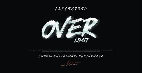 Modern Alphabet Font. Typography urban style fonts for technology, digital, movie, game logo design. vector illustration