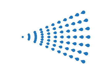 Spray icons set. Fluid, air spray symbol