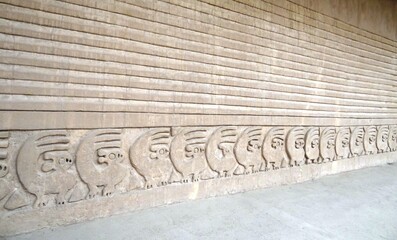 Sea otter (Enhydra lutris) on the friezes of Chan Chan (Trujillo, Peru)