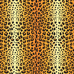 Seamless leopard fur pattern. Natural color. Can be used for fabrics, wallpapers, cover