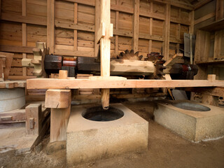 水車小屋の内部