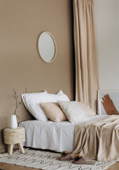 interior bedroom bed slippers relax comfortable apartment
