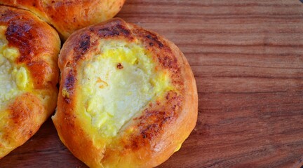 lush and fragrant cheesecakes with homemade cottage cheese prepared by a skilled baker