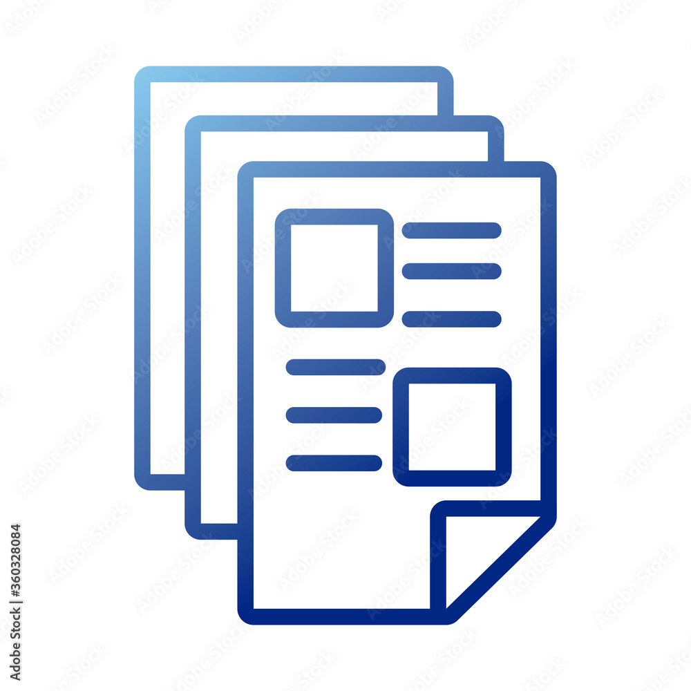 Poster papers documents gradient style icon
