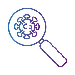 covid19 virus particle line style