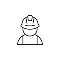 Construction worker icon vector illustration