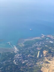 aerial view of the sea