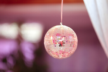 mirror globe at birthday party