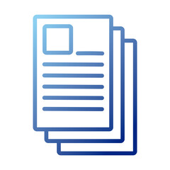papers documents with curriculum gradient style icon