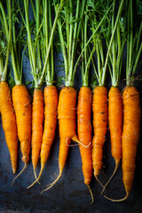 Organic raw carrots