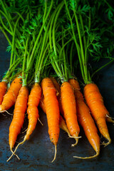 Organic raw carrots