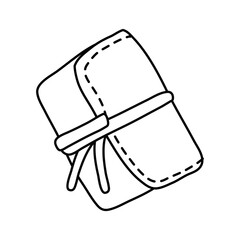 notebook school supply line style icon