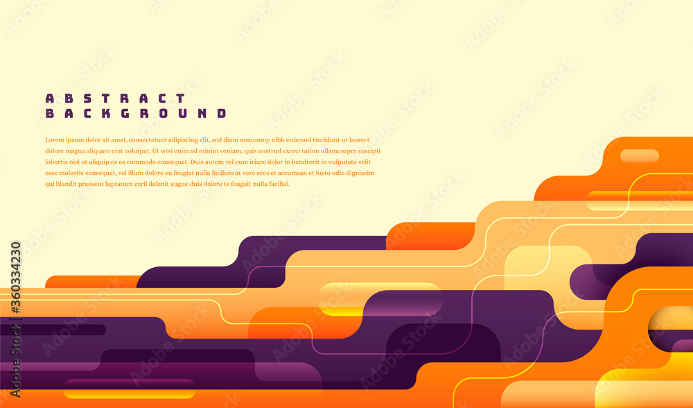 Poster modish abstract layout design with colorful shapes. vector illustration.